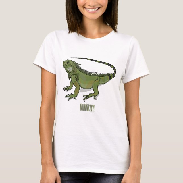 illustration av tecknaden Iguana T Shirt (Framsida)