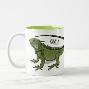 illustration av tecknaden Iguana Två-Tonad Mugg