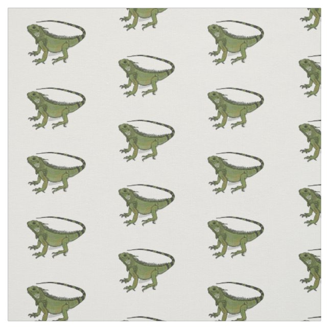illustration av tecknaden Iguana Tyg (Provkarta)