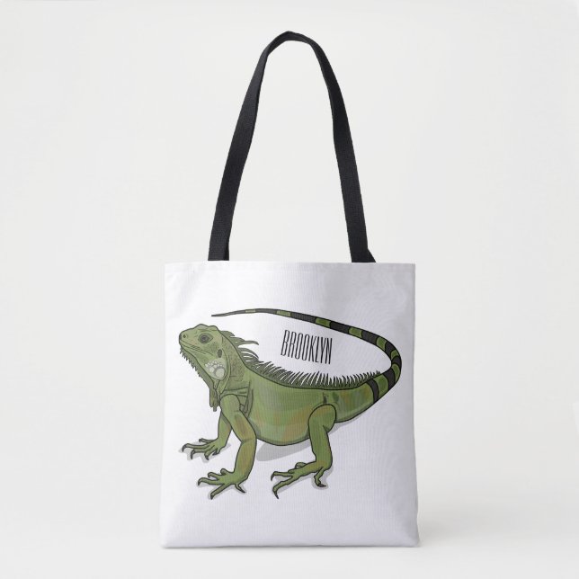 illustration av tecknaden Iguana Tygkasse (Framsida)