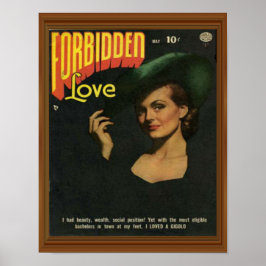 Illustration av Tecknaden Kärlek förbjuden Poster