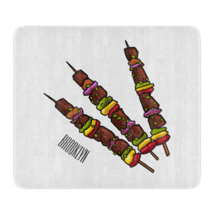 illustration av tecknaden Kebab eller kabob
