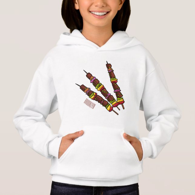illustration av tecknaden Kebab eller kabob T Shirt (Framsida)