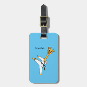 illustration av tecknaden kung fu giraffe bagagebricka