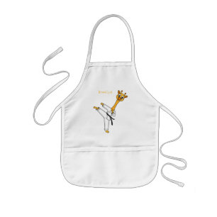 illustration av tecknaden kung fu giraffe barnförkläde