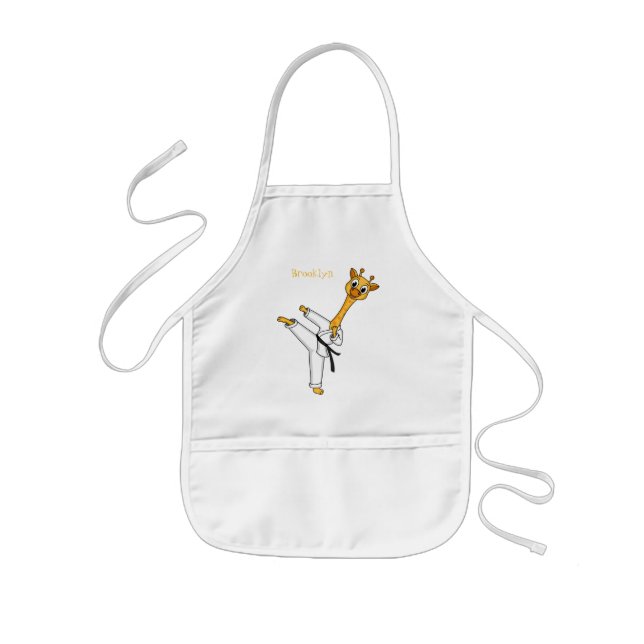 illustration av tecknaden kung fu giraffe barnförkläde (Framsidan)