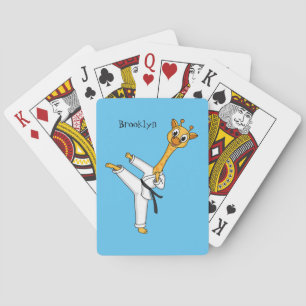 illustration av tecknaden kung fu giraffe casinokort