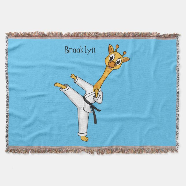illustration av tecknaden kung fu giraffe filt (Framsidan)