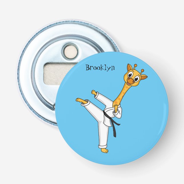 illustration av tecknaden kung fu giraffe flasköppnare (Framsidan)