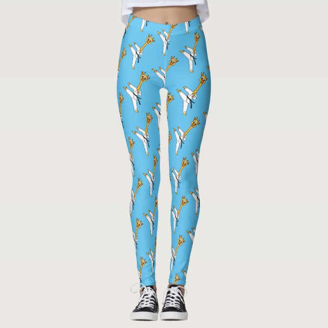 illustration av tecknaden kung fu giraffe leggings (Framsida)