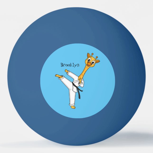 illustration av tecknaden kung fu giraffe pingisboll (Framsidan)