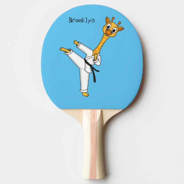 illustration av tecknaden kung fu giraffe pingisracket (Framsidan)