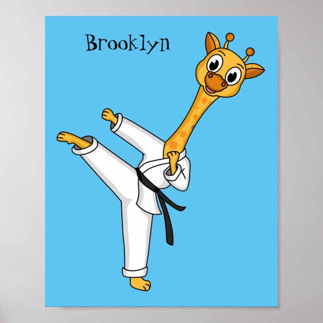 illustration av tecknaden kung fu giraffe poster (Framsidan)