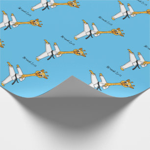 illustration av tecknaden kung fu giraffe presentpapper