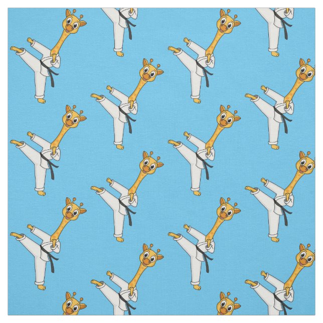 illustration av tecknaden kung fu giraffe tyg (Provkarta)