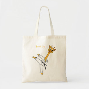 illustration av tecknaden kung fu giraffe tygkasse