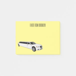 illustration av tecknaden Limousinus Post-it Block