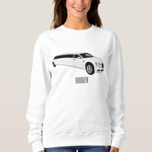illustration av tecknaden Limousinus T Shirt (Framsida)