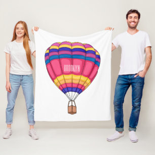 illustration av tecknaden luftballong fleecefilt