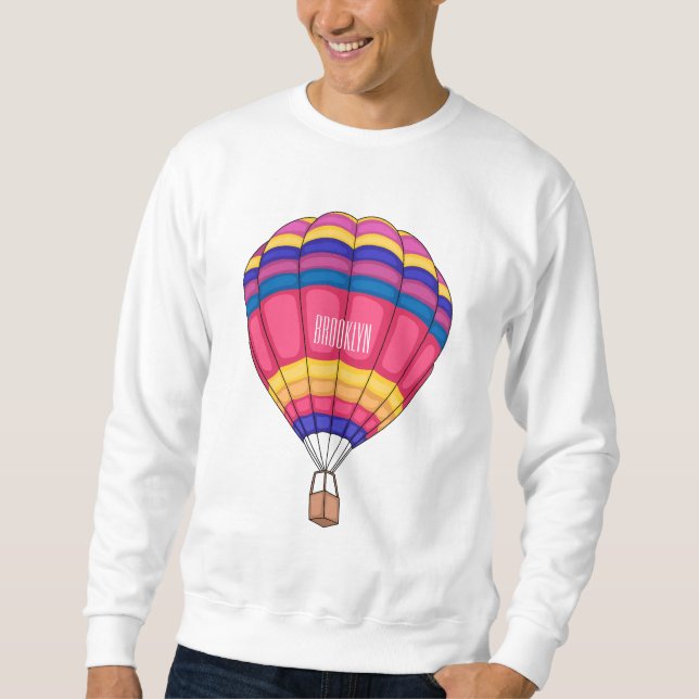 illustration av tecknaden luftballong lång ärmad tröja (Framsida)