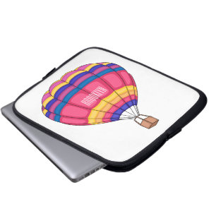 illustration av tecknaden luftballong laptop fodral
