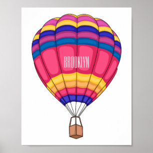 illustration av tecknaden luftballong poster