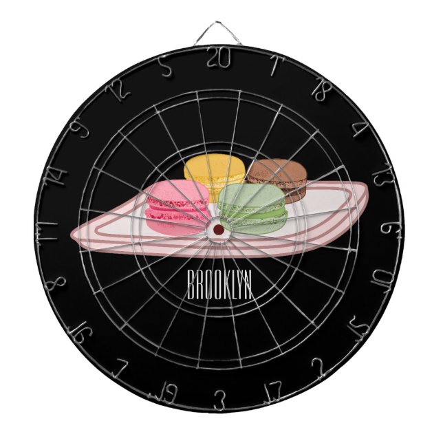 illustration av tecknaden Macaron Darttavla (Framsidan)