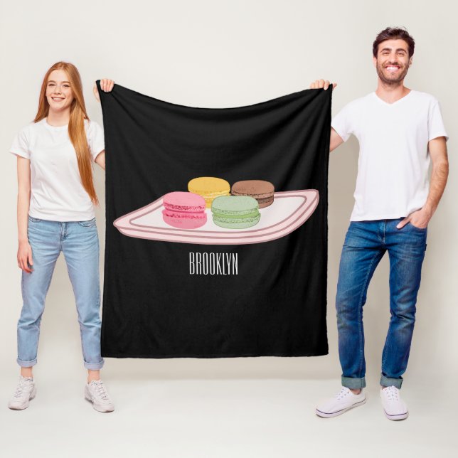 illustration av tecknaden Macaron Fleecefilt (På plats)