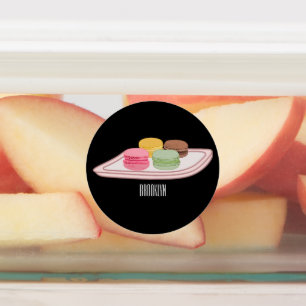 illustration av tecknaden Macaron Klistermärke