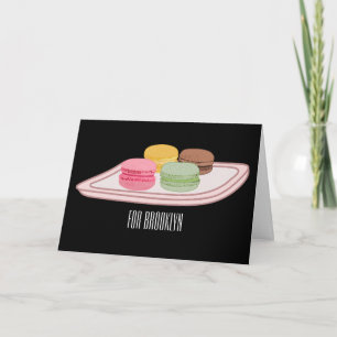 illustration av tecknaden Macaron Kort