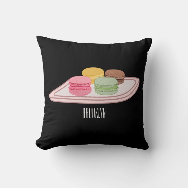 illustration av tecknaden Macaron Kudde (Framsida)