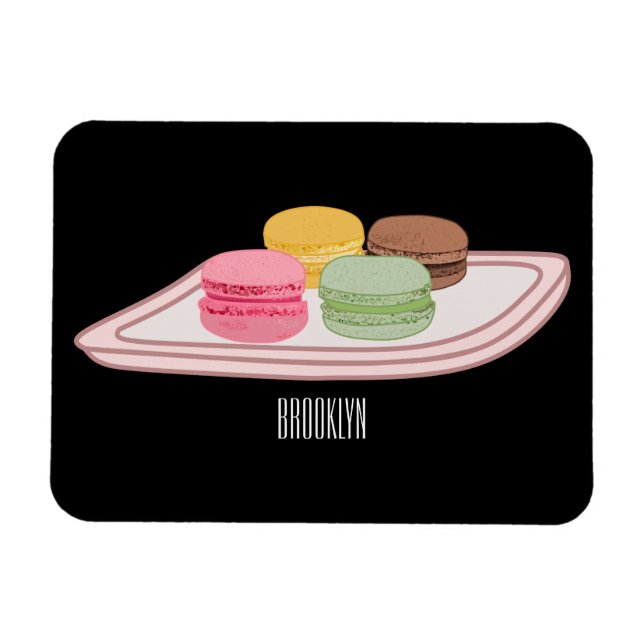 illustration av tecknaden Macaron Magnet (Horisontell)