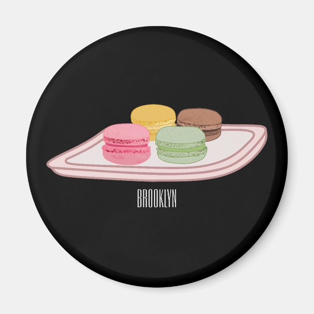 illustration av tecknaden Macaron Magnet (Framsidan)