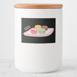 illustration av tecknaden Macaron Mat Etiketter