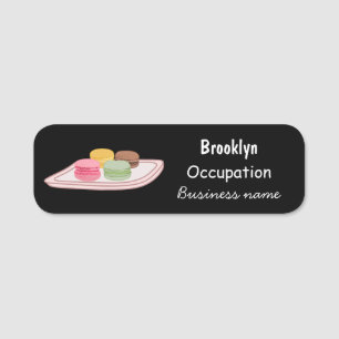illustration av tecknaden Macaron Namnbricka