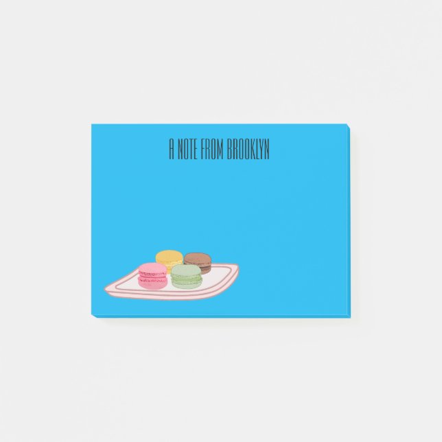 illustration av tecknaden Macaron Post-it Block (Framsida)