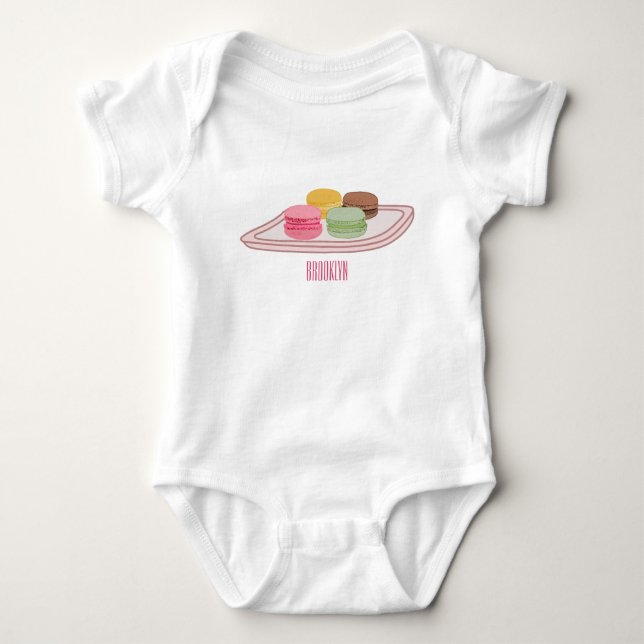 illustration av tecknaden Macaron T Shirt (Framsida)