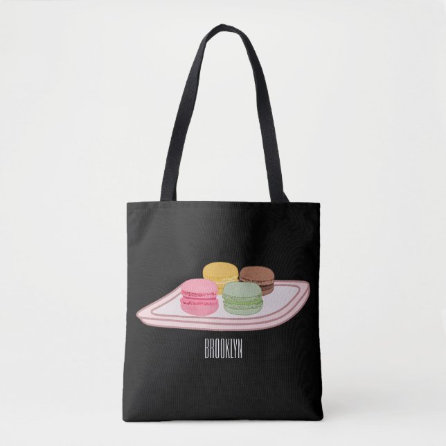 illustration av tecknaden Macaron Tygkasse (Framsida)