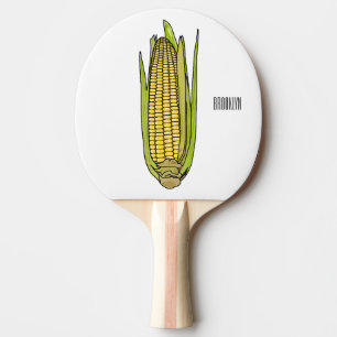 illustration av tecknaden maj pingisracket