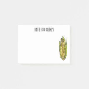 illustration av tecknaden maj post-it block
