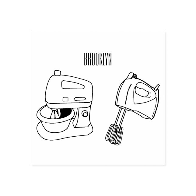 illustration av tecknaden Mixer Stämpel (Tryck)