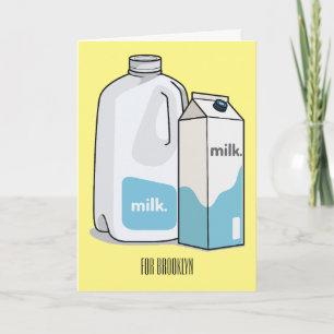 illustration av tecknaden mjölk kort