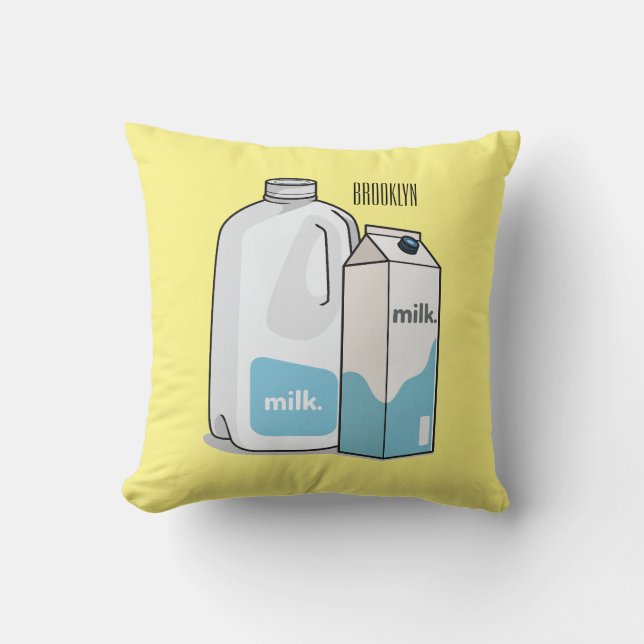 illustration av tecknaden mjölk kudde (Framsida)