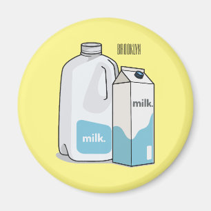 illustration av tecknaden mjölk magnet