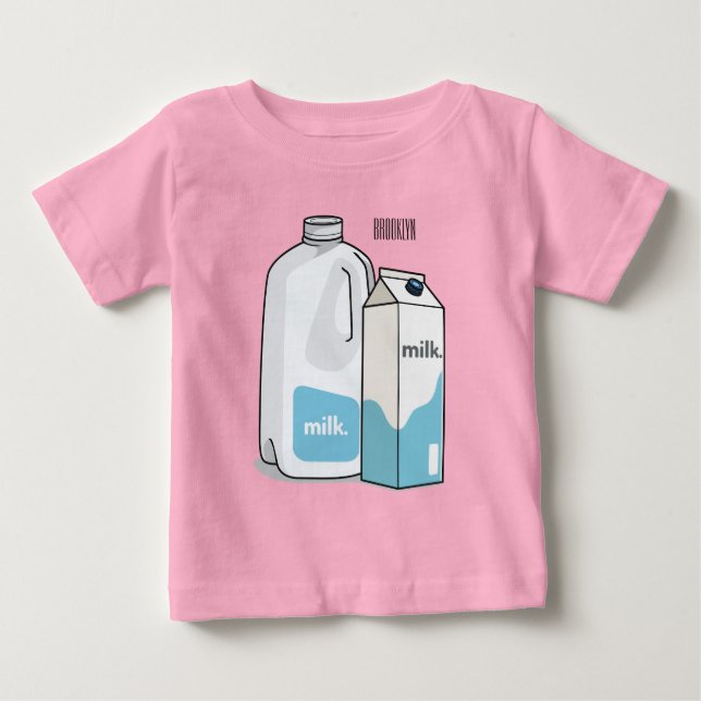 illustration av tecknaden mjölk t shirt (Framsida)