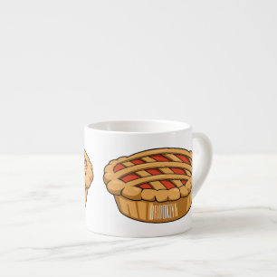 illustration av tecknaden paj espressomugg