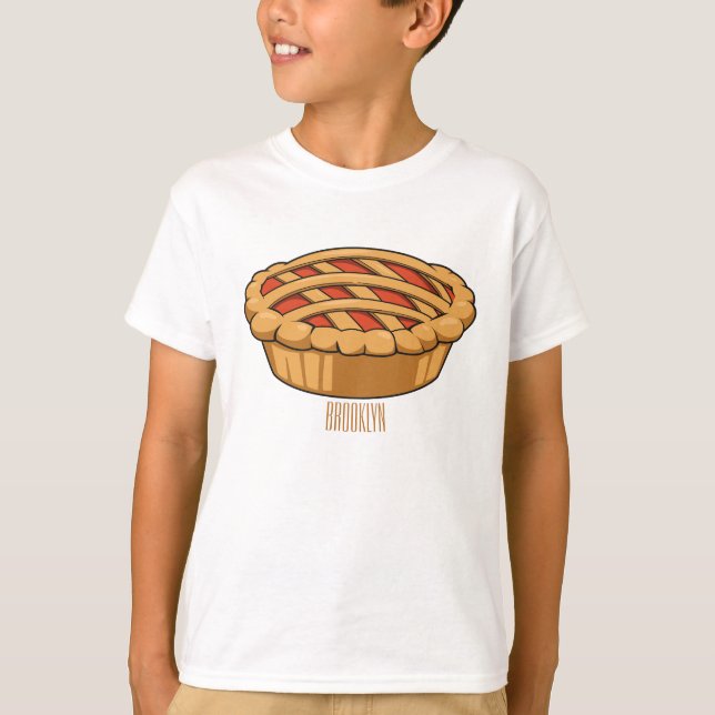 illustration av tecknaden paj t shirt (Framsida)