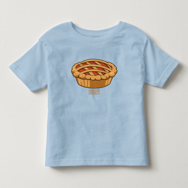 illustration av tecknaden paj t shirt (Framsida)