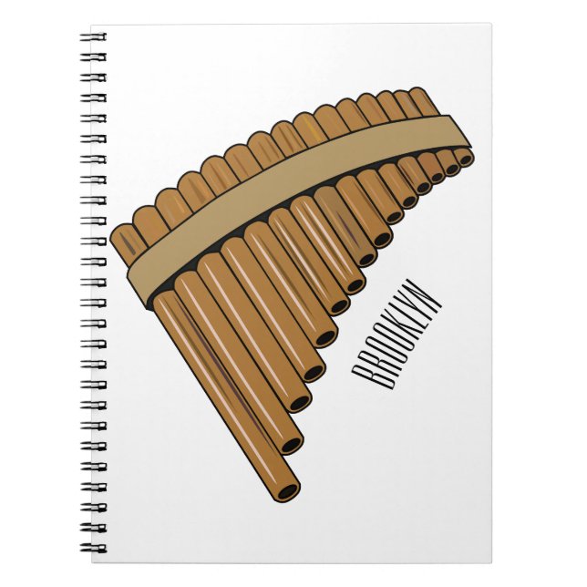 illustration av tecknaden Pan flute/pantrör Anteckningsbok (Framsidan)