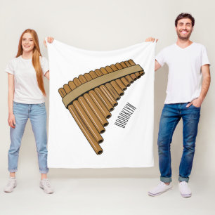 illustration av tecknaden Pan flute/pantrör Fleecefilt